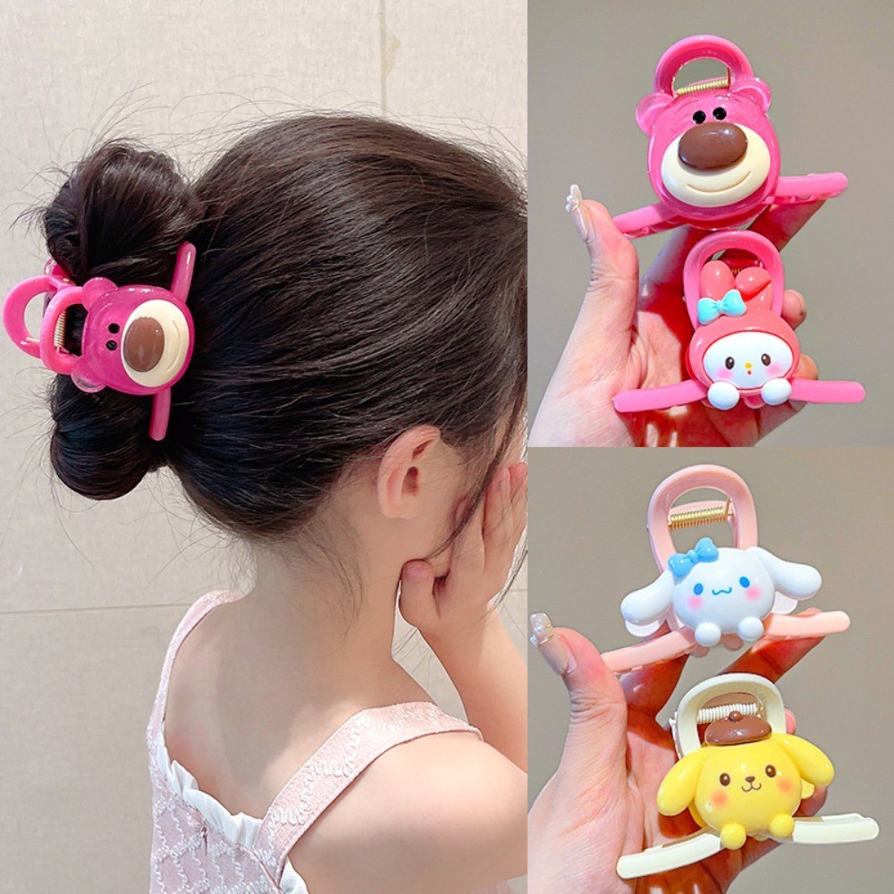 กิ๊บติดผมหมีสตรอเบอร์รี่น่ารักเข็มกลัดคลิปยอดนิยมกลับหัวช้อนคลิปอเนกประสงค์ฉลามคลิปความงามสูงหางม้าคลิป