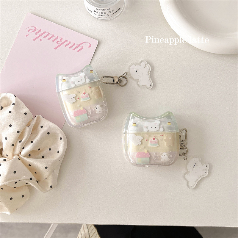 หมอนฟางสุนัขเหมาะสําหรับ Airpods4 Airpods1/2 3 Pro2 เคสหูฟังไร้สายบลูทูธป้องกันกรณี AirPods Pro2 3 4 หูฟังป้องกันกรณี