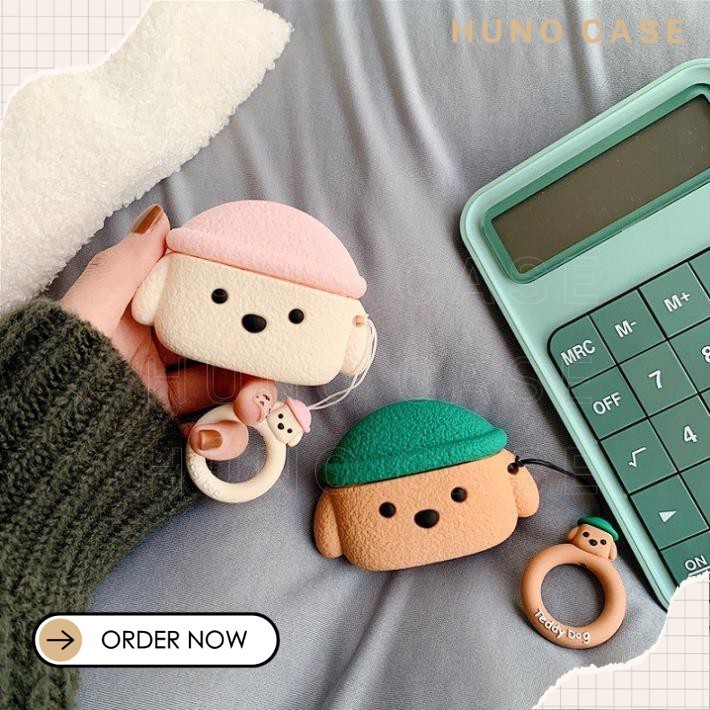 เคสซิลิโคน Airpods Pro สุนัขสวมหมวก - PK444