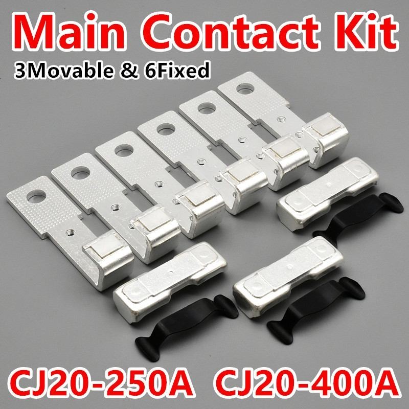 ❇Main Contact Kits For AC Contactor CJ20-250A CJ20-400A 3 Moving and 6 Fixed Contacts Contactor Repl