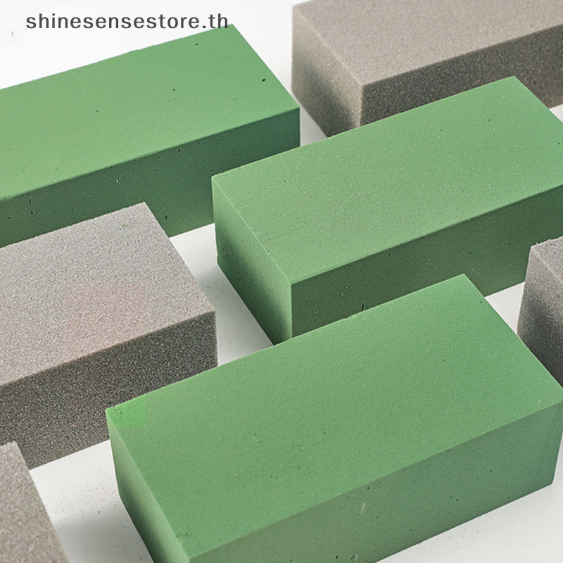 Shine แห้งดอกไม้โฟมสําหรับดอกไม้ประดิษฐ์ดอกไม้เปียกโฟมอิฐสีเทา Florist Blocks สําหรับการจัดดอกไม้ TH