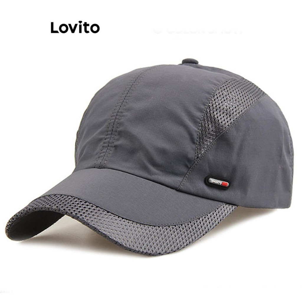 Lovito หมวกเบสบอลผู้หญิง ซัมเมอร์สลิม ระบายอากาศ สีพื้น LFA40184
