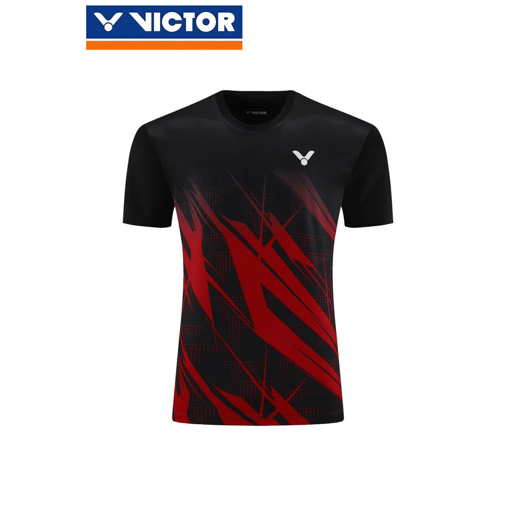 ใหม่ ชัยชนะ แบดมินตัน เสื้อผู้ชายและผู้หญิงแขนสั้นแห้งเร็วกีฬาการแข่งขันปิงปองเสื้อยืด