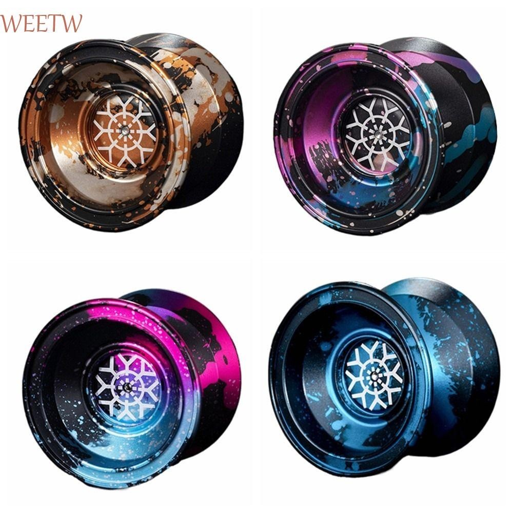 Weekw Metal Yoyo, 10 Ball Bearing Alloy Aluminium Yo Yo Toys, Fashion High Speed Spinning String Unresponsive Yoyo Ball Kids Gift