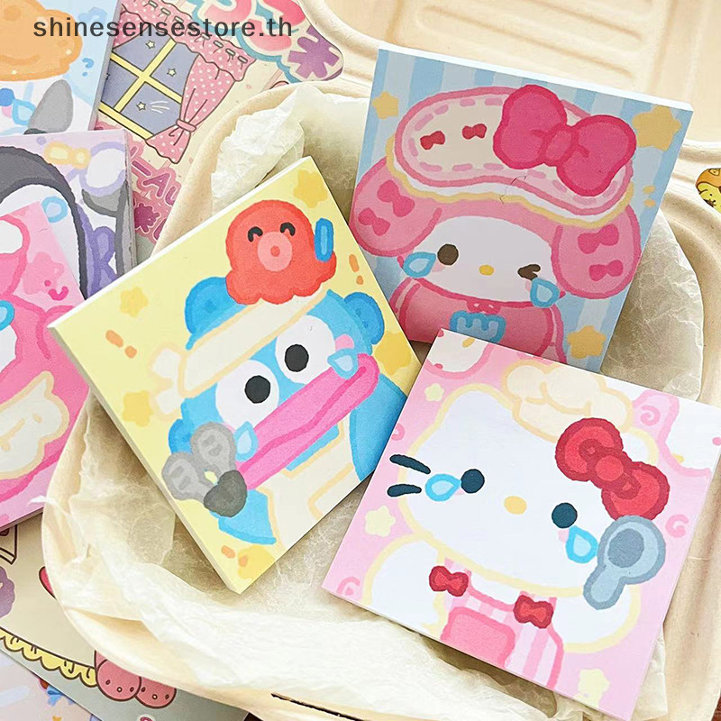 SANRIO Shine 50Sheepts/หนังสือการ์ตูนอะนิเมะSanrio Hello Kitty Sticky Note Self-Adhesive Tearable Pad Memorandaเครื่องเขียนสํานักงานอุปกรณ์การเรียนTH