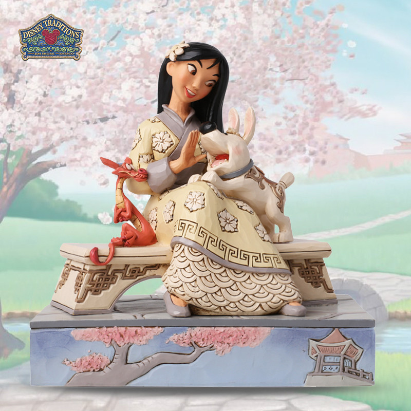 Enesco ensco ของแท้ Mulan รูป Disney Princess Mulan สินค้าตกแต่งของขวัญวันเกิด