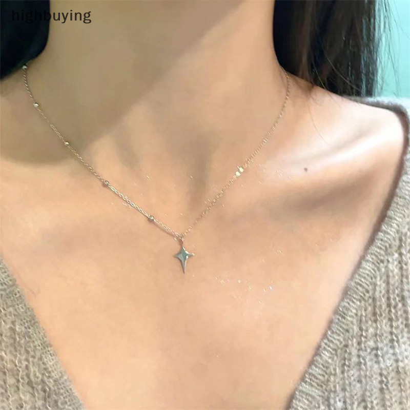 [ซื้อสูง] อเนกประสงค์สี่จุดดาว Pendent สร้อยคอ Simple Star Clavicle Chain สําหรับผู้หญิงสาวอินเทรนด์แฟชั่นสร้อยคอเครื่องประดับของขวัญสต็อกใหม่