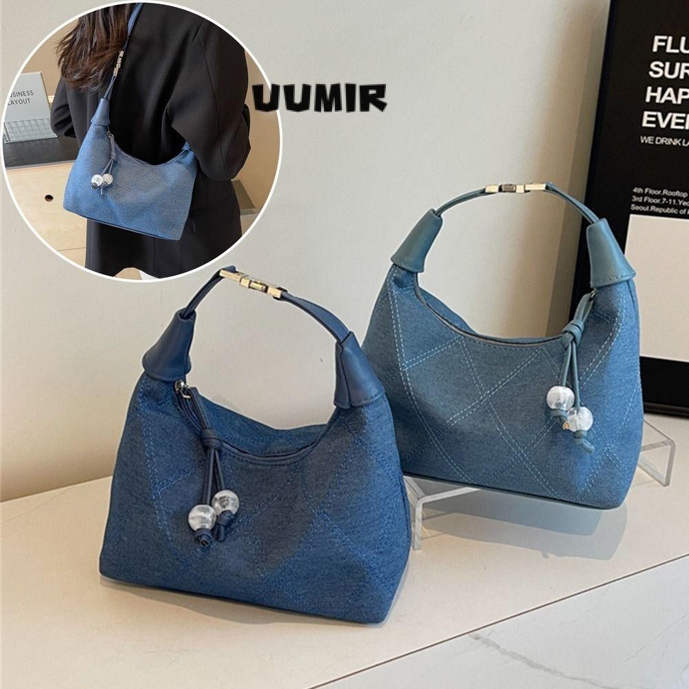 UUMIR กระเป๋าถือกระเป๋าถือ,กระเป๋าถือ Rose Body สีทึบ,กระเป๋าถือ Denim Women ขนาดใหญ่