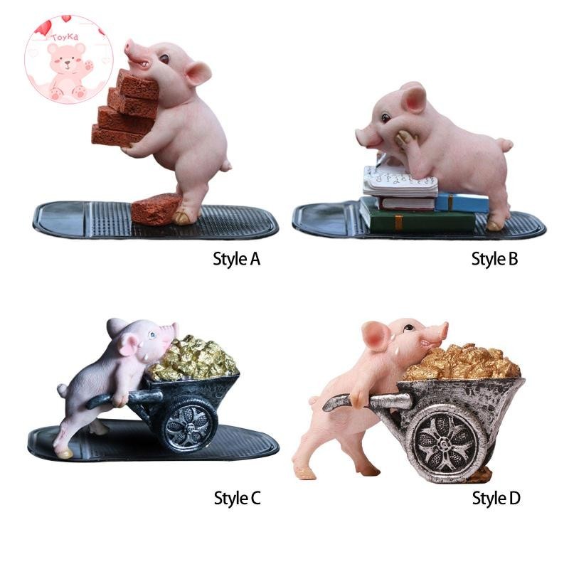 [อะไรนะ] หมูสวนรูปปั้นหมูขนาดเล็กประติมากรรมสมจริงเรซิ่นหมูหุ่นสัตว์