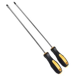 HOLIZZY 1/2 ชิ้นไขควงด้ามยาว, Slotted Cross Head อเนกประสงค์ขยายไขควง,ยาง Handle Magnetlc 6x300 มิลลิเมตรคู่มือสกรูไดร์เวอร์
