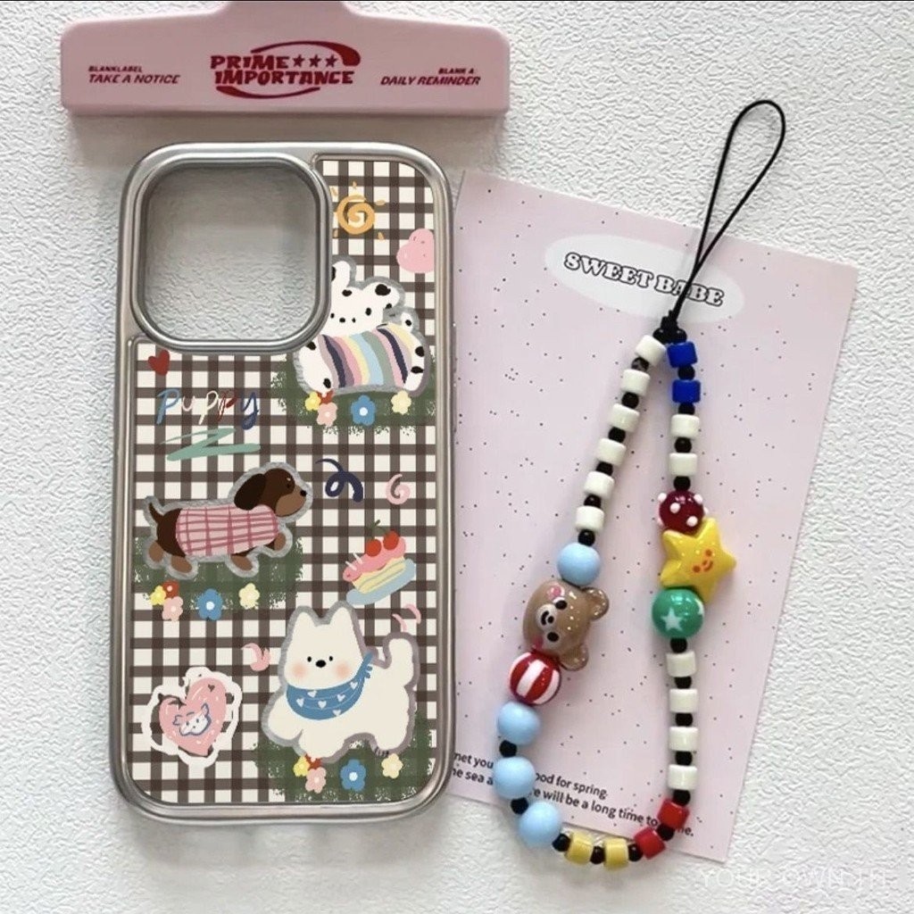 เคสโทรศัพท์ลายสก๊อตวินเทจเฉพาะสำหรับสุนัขสำหรับ Apple 15PROMAX เคสโทรศัพท์สำหรับ iphone13/14กรอบเงิน12/11 ucoh