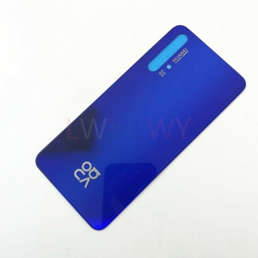 สําหรับ Huawei Nova 5T ฝาหลังแบตเตอรี่ด้านหลังประตู 3D แผงกระจกกระจกกรณี Nova5T กล้องกระจกเลนส์กาว