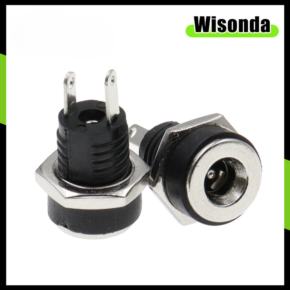 10pcs DC-022B 3A 12 V สําหรับ DC Power Supply แจ็คซ็อกเก็ตหญิงแผง Mount Connector 5.5*2.1 5.5 มม.x 2.5 มม.DC022B Connector