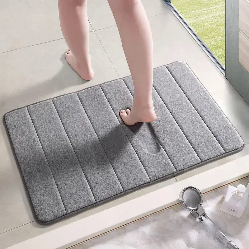 Home Bath Mat Super Absorbent Bathroom Carpets Rugs Soft Memory Foam Floor Bedroom Toilet Floor Show