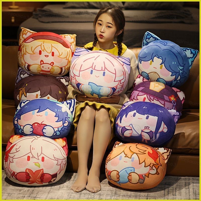 Sq3 Genshin Impact ตุ๊กตาอะนิเมะตุ๊กตาของเล่นตุ๊กตาหมอน Klee Hutao ของขวัญตกแต่งบ้าน