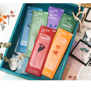6ที่คั่น ดอกไม้สวยที่คั่นตารางตกแต่งหน้าหนังสือคลิปพืชที่คั่นสร้างสรรค์เครื่องเขียนของขวัญรางวัลนักเรียนอุปกรณ์สํา