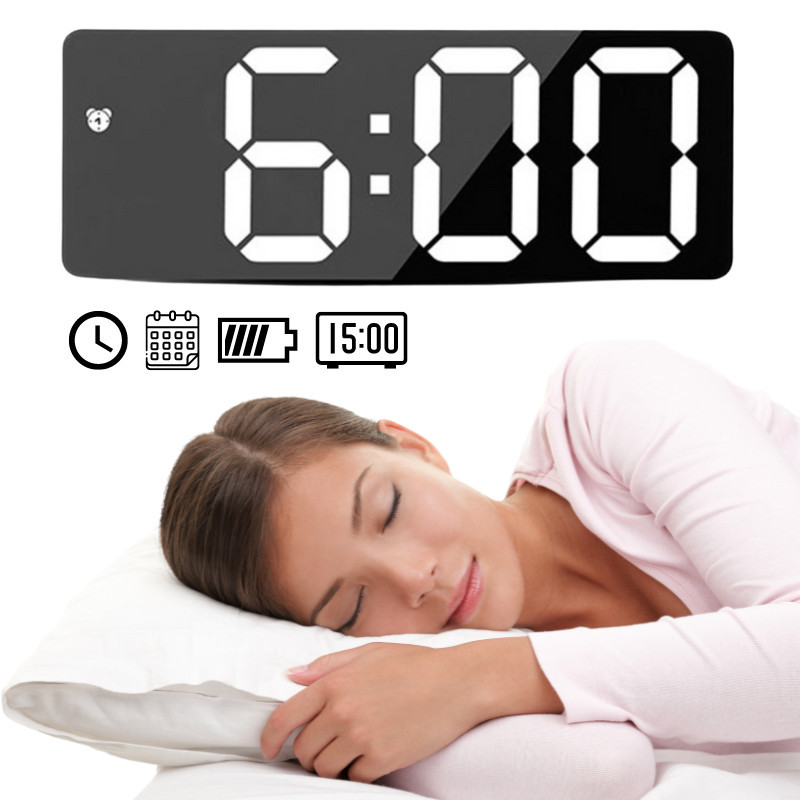 นาฬิกา นาฬิกาดิจิตอล สามารถตั้งปลุกได้ ตั้งโต๊ะได้ หน้าจอ led อิเล็กทรอนิกส์ รุ่น GH0712L ใช้ถ่านและ