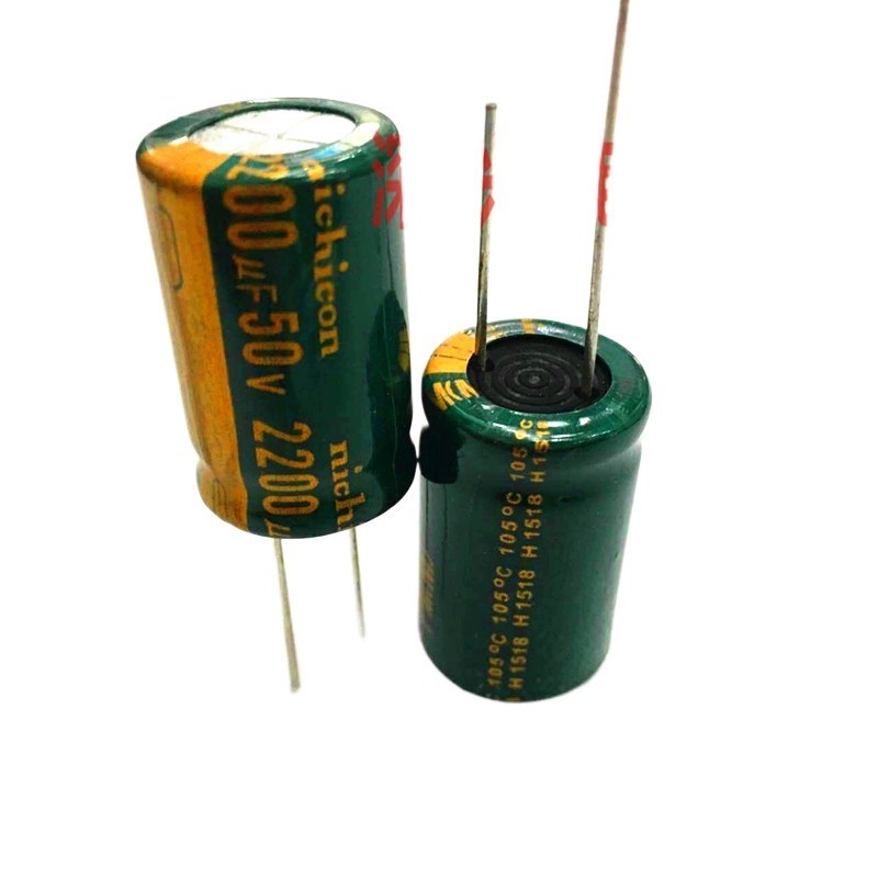 10 ชิ้น/ล็อต 50V2200UF ความถี่สูงความต้านทานต่ํา Long Life Direct Plug-In Electrolytic Capacitor 2200UF 50V 16X25 มม.