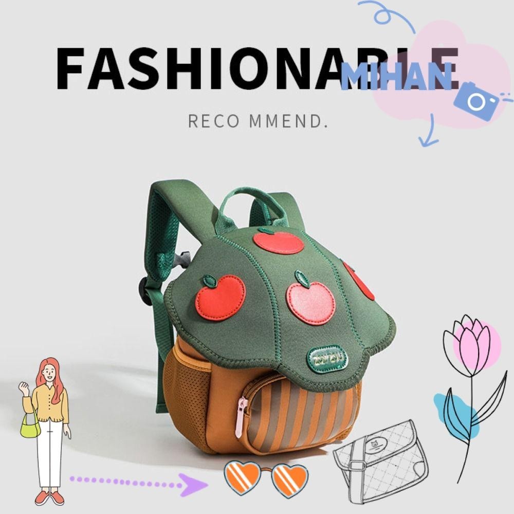 เดือน กระเป๋าเป้สะพายหลังเห็ดน่ารัก, ปู่ มินิ กระเป๋าเด็ก, กระเป๋านักเรียนอนุบาลแบบสบาย ๆ กระเป๋านักเรียนเด็กการ์ตูนสําหรับเด็กชายหญิง