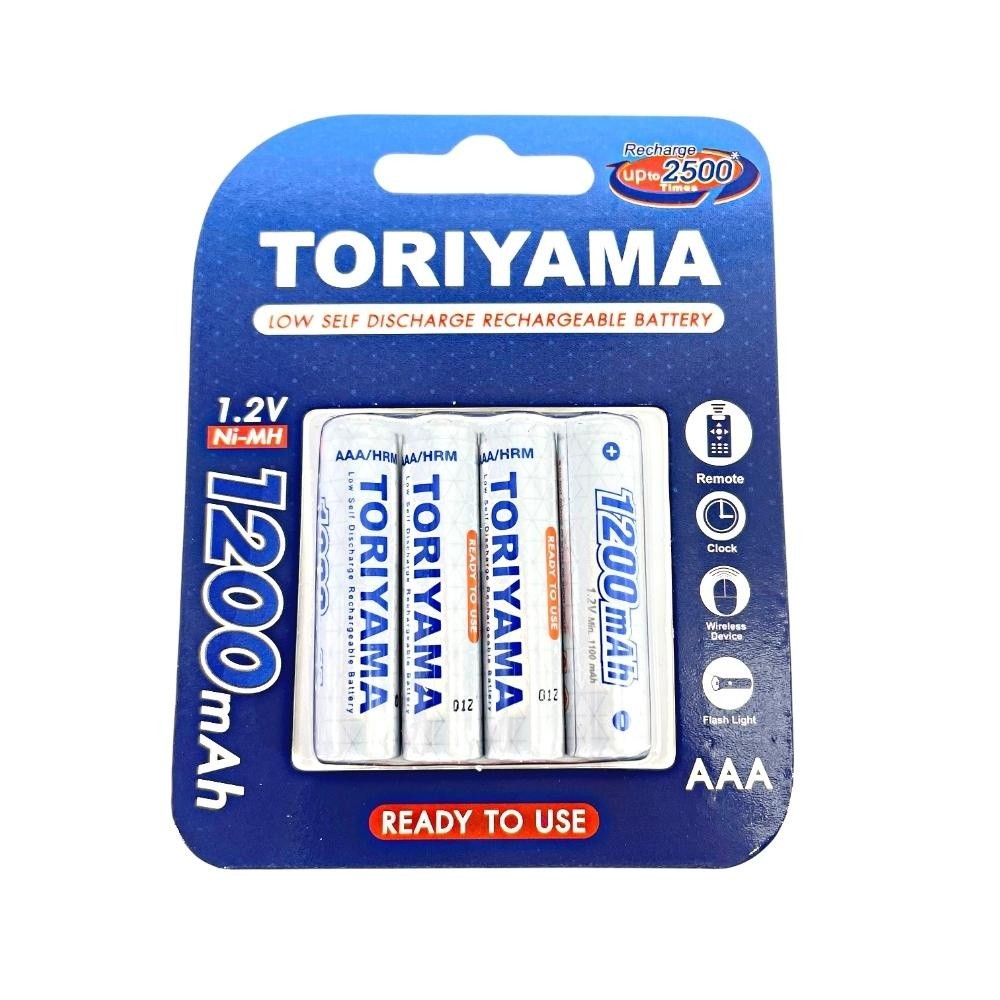 ที่ชาร์จถ่าน TORIYAMA ถ่านชาร์จ AAA 1200mAh
