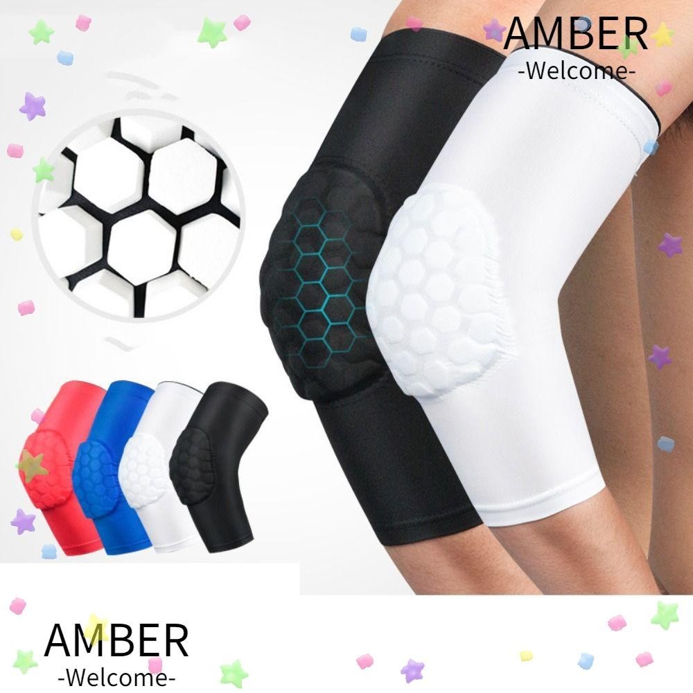 ปลอกแขน AMBER, สนับศอกผ้า Lycra ยืดหยุ่น, ระบายอากาศได้สีดําสีขาวสีแดง EVA ฟองน้ําข้อศอกรั้ง