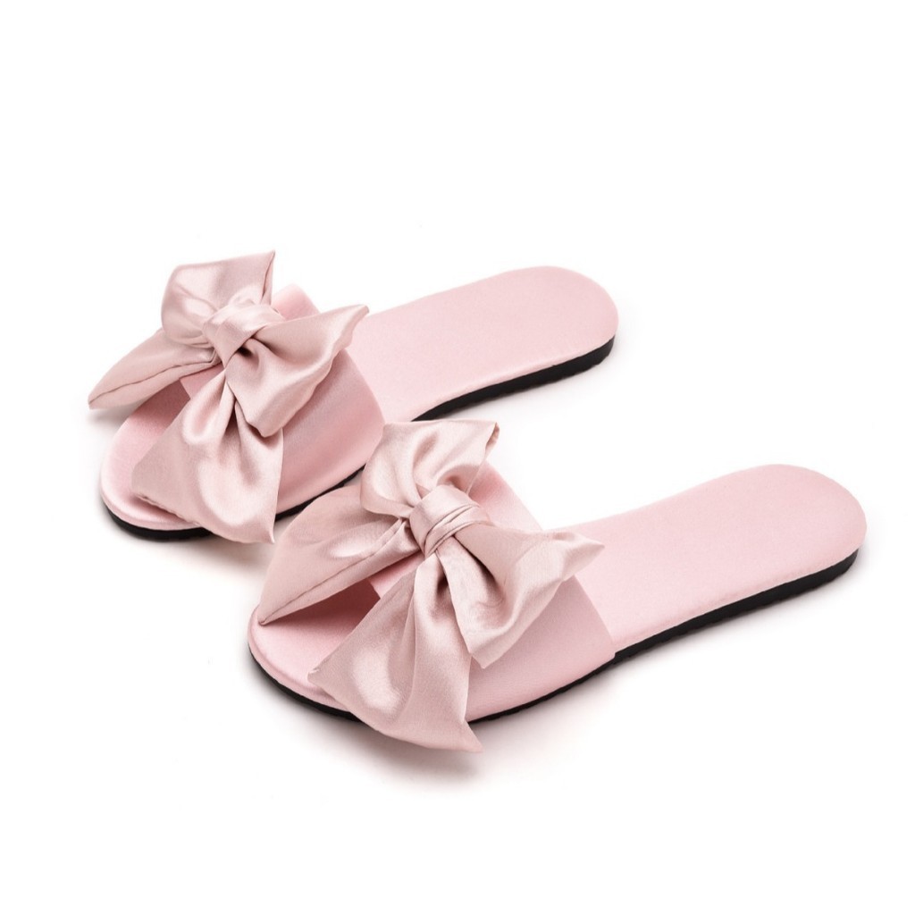 สไตล์ใหม่บ้านสุภาพสตรีรองเท้าแตะ High-End Bowknot งานแต่งงานเทศกาล Sli