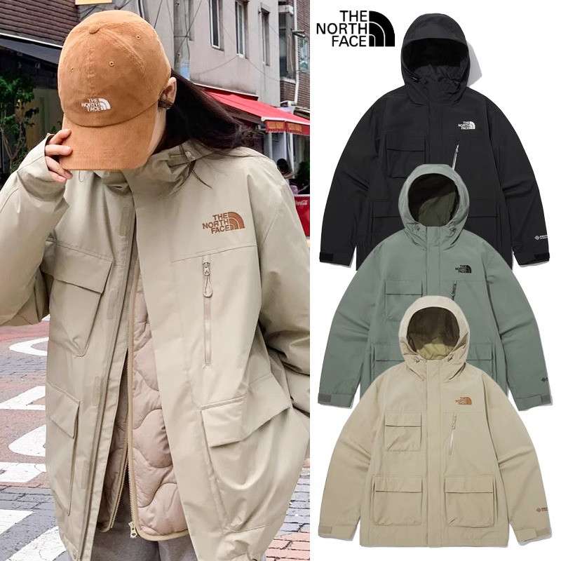 The North Face เสื้อแจ็คเก็ต Unisex เสื้อแจ็คเก็ตเสื้อกันลมคู่อินเทรนด์เสื้อแจ็คเก็ตกันลมทน UV