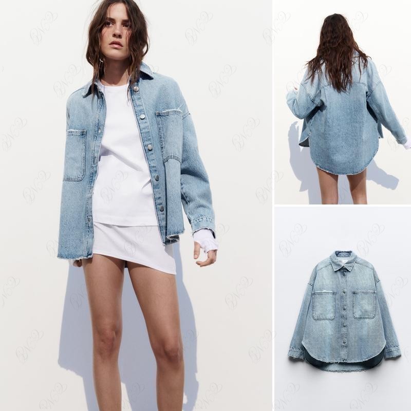 ฤดูร้อนรูปแบบใหม่ปุ่มโลหะแพทช์กระเป๋าแขนยาวเสื้อแจ็คเก็ต 1879037