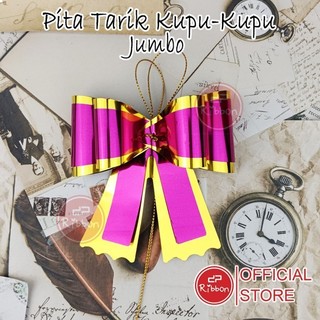 Deparcel Ribbon 10 pcs Pita Tarik Kupu-Kupu Jumbo Metalik Kilap Souvenir Dekorasi Gift Ribbon