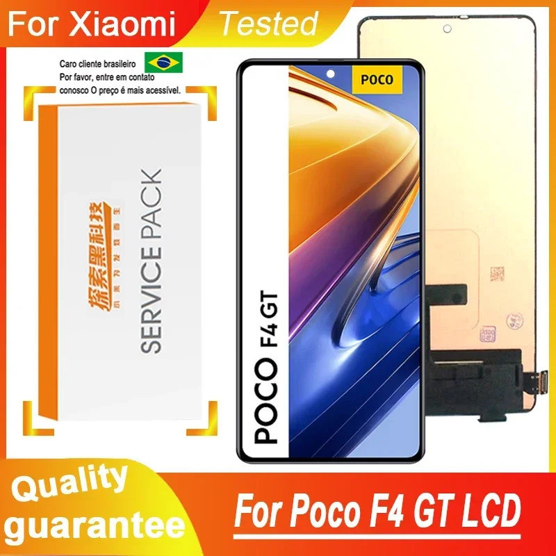 ต้นฉบับสําหรับ Xiaomi POCO F4 GT หน้าจอจอแสดงผล LCD 6.67" POCO F4GT 21121210G อะไหล่หน้าจอสัมผัสจอแส