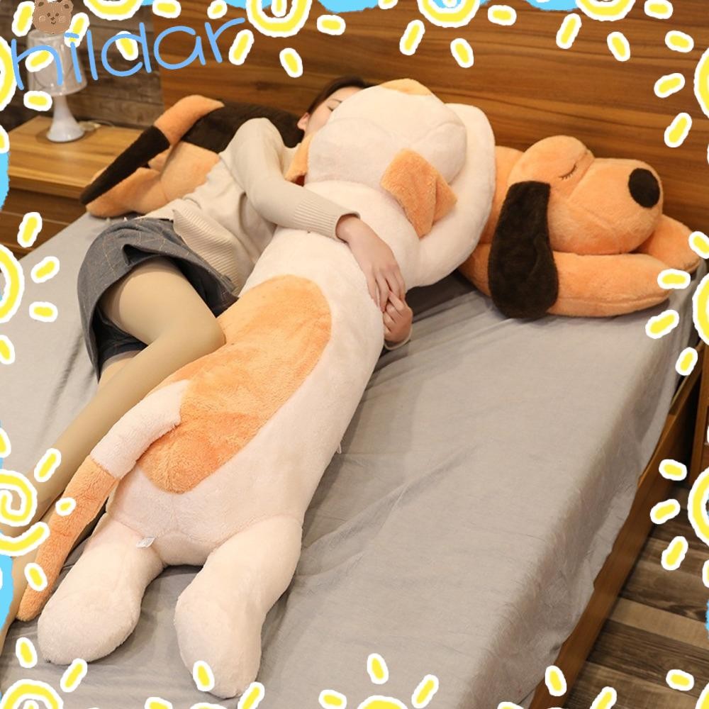 ฮิลดา หมอนตุ๊กตา,60/110เซนติเมตรสีน้ําตาลตุ๊กตานอนสุนัข,นอนหลับน่ารักมาพร้อมกับลงผ้าฝ้ายสุนัขของขวัญ