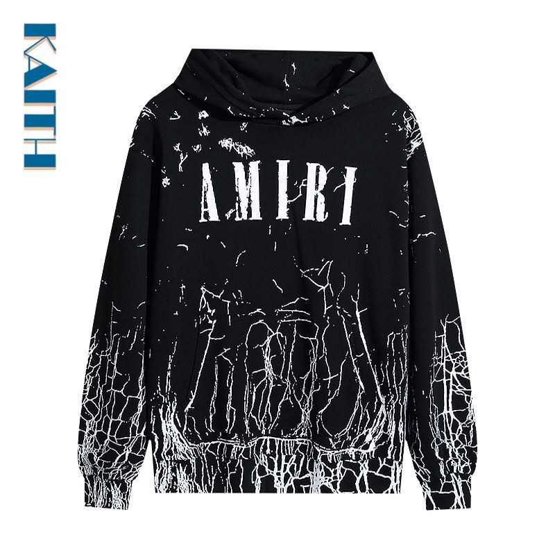 #H9 Vintage Pullover Plus ขนาดแขนยาว Streetwear ยอดนิยมขนาดใหญ่ Hooded Graffiti Monochrome Thorn รูปแบบพิมพ์คู่ Unisex เกาหลี Hoodies สําหรับชาย