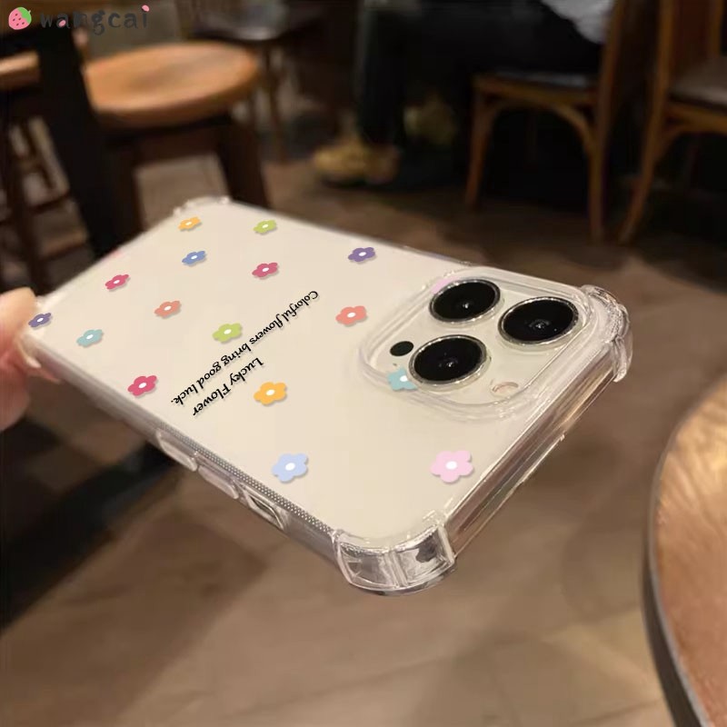สําหรับ Infinix Zero 30 4G 5G X GT 20 S5 Pro Neo Lite เคสโทรศัพท์สไตล์เกาหลีน่ารักดอกไม้ที่มีสีสันถุงลมนิรภัยกันกระแทกใสปลอกอ่อนกรณีฝาหลัง