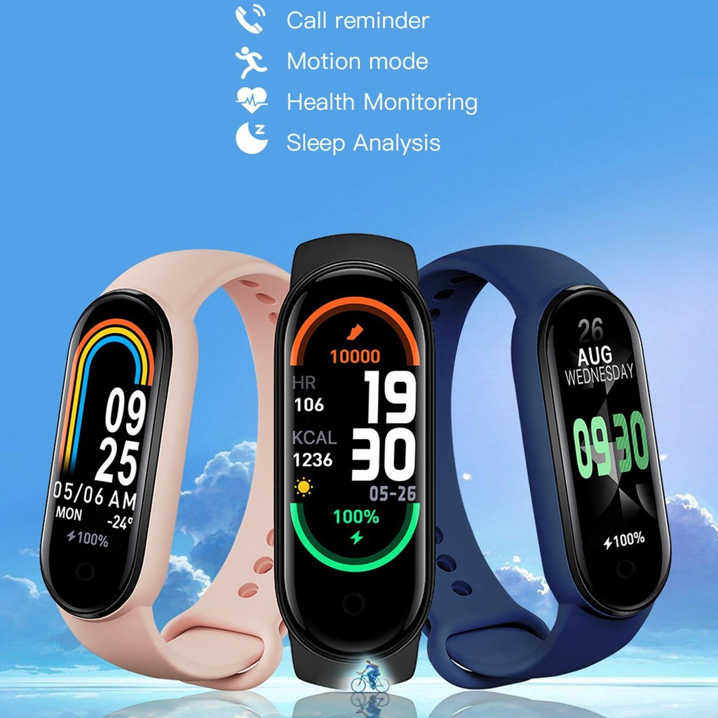 Step Tracker นาฬิกากันน้ําฟิตเนส Tracker สร้อยข้อมือสมาร์ท Call/Text Reminder สวมใส่ Heart Rate Moni