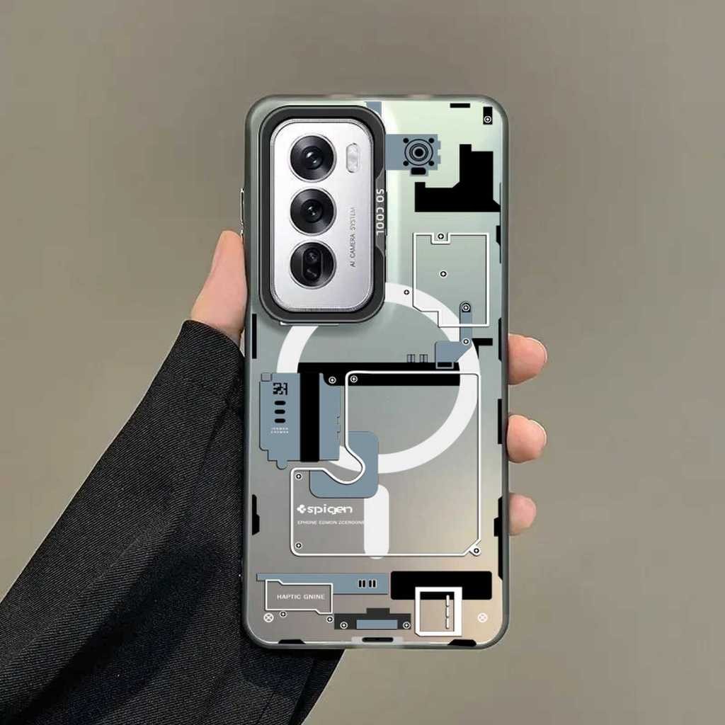 [คลังสินค้าพร้อม]เลเซอร์เคสโทรศัพท์สําหรับOPPO Reno 12 11 10 Pro 5G 11F 8T 8Z 7Z 6 5G 5 4GกรณีMatte Anti Drop Softฝาครอบป้องกันภาพวาดNo.3