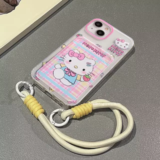 รูปแบบการ์ตูน Hellokitty ที่น่ารักและมีความสุขแบบเรีย เคสไอโฟน 13 11 12 15 14 Pro Max X XS XR Max 7 8 14 15 Plus SE 2020
