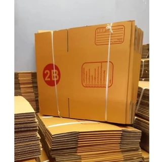 กล่องไปรษณีย์ เบอร์ 2B ขนาด 17×25×18 ซม. กล่องพัสดุฝาชน แพ็ค 10 ใบ หนา 3 ชั้น ราคาส่ง พร้อมส่ง FastBox ล็อต 84