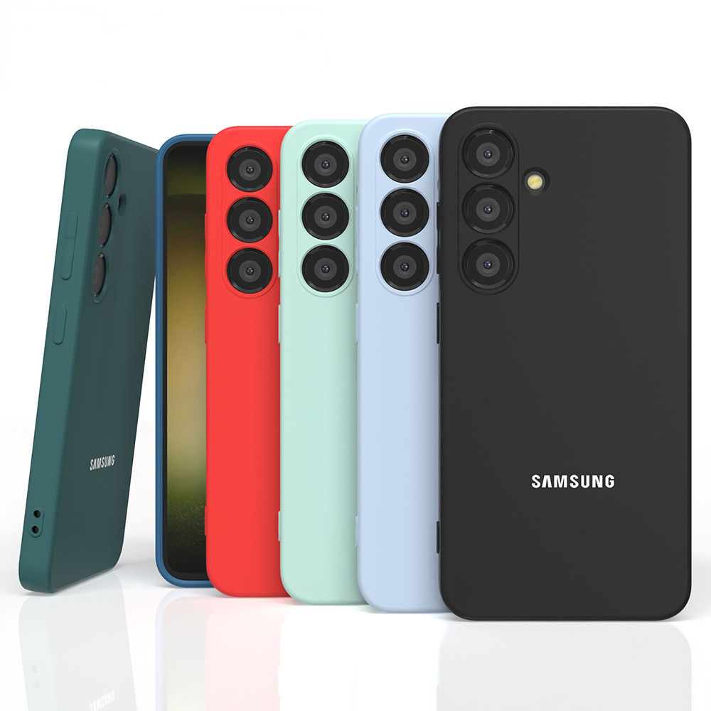 สําหรับ Samsung S24 S24Plus S24Ultra กรณีซิลิโคนเหลวนุ่มบางเฉียบกันกระแทกโทรศัพท์ปกหลังสําหรับ Galaxy S 24 Plus Ultra