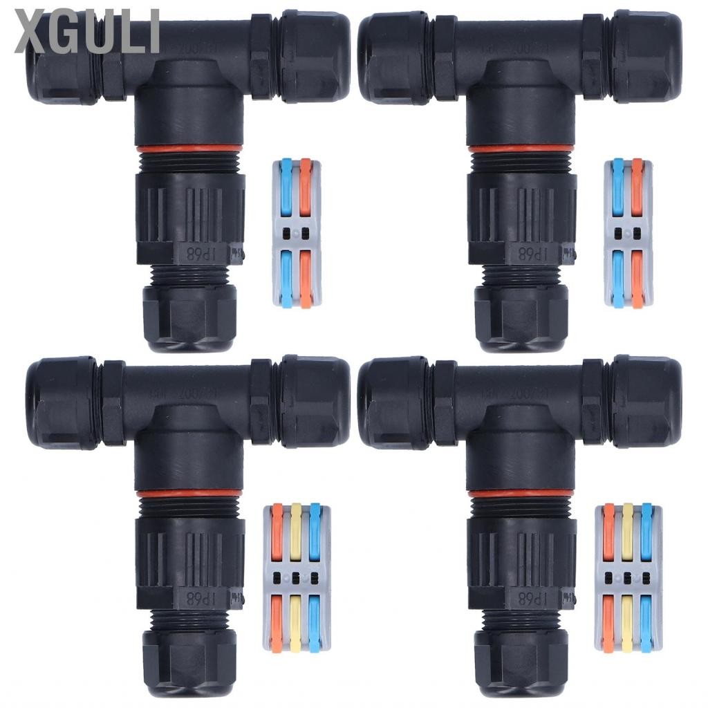 Xguli 2 ชิ้น/เซ็ต IP68 กันน้ำ Connector 3 PIN CDF-200/3T 2 ใส่ T-Type กันน้ำ Joint เชื่อมต่ออย่างรวด