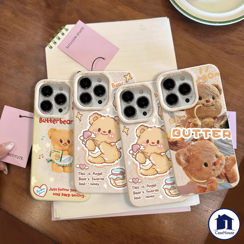 ซอฟท์เคส หมีเนย โบว์ดอกไม้ สำหรับ Redmi 13C 12 10A 10 9A 9T A1 10C 12C 9C Note 11 13 12 Pro 10 Pro 8 12Pro POCO M3