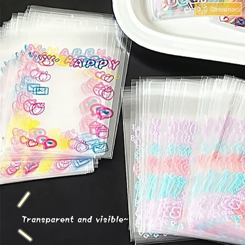 {Streamers} 20/50/100 ชิ้น Kawaii แขนโปร่งใสน่ารัก Photocard แขน Idol Photo กระเป๋าเก็บป้องกัน Graffiti Self-กาวกระเป๋าใหม่