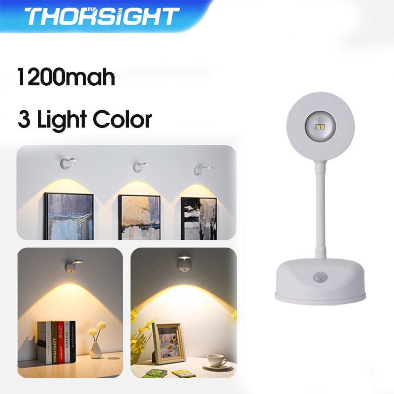 LED เซ็นเซอร์ตรวจจับการเคลื่อนไหวของมนุษย์ ไฟติดผนัง USB ชาร์จได้ ห้องครัว ห้องนอน ไฟ LED อัจฉริยะแบบไม่ต้องใช้สายไฟ