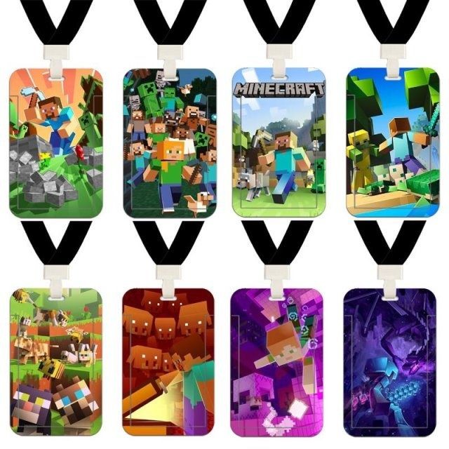 Mc ชุดการ์ด Minecraft บัตรอาหารนักเรียน บัตรรถบัส ผู้ถือบัตรเมโทร บัตรธนาคาร งานบัตรประจําตัว ฝาครอบป้องกัน