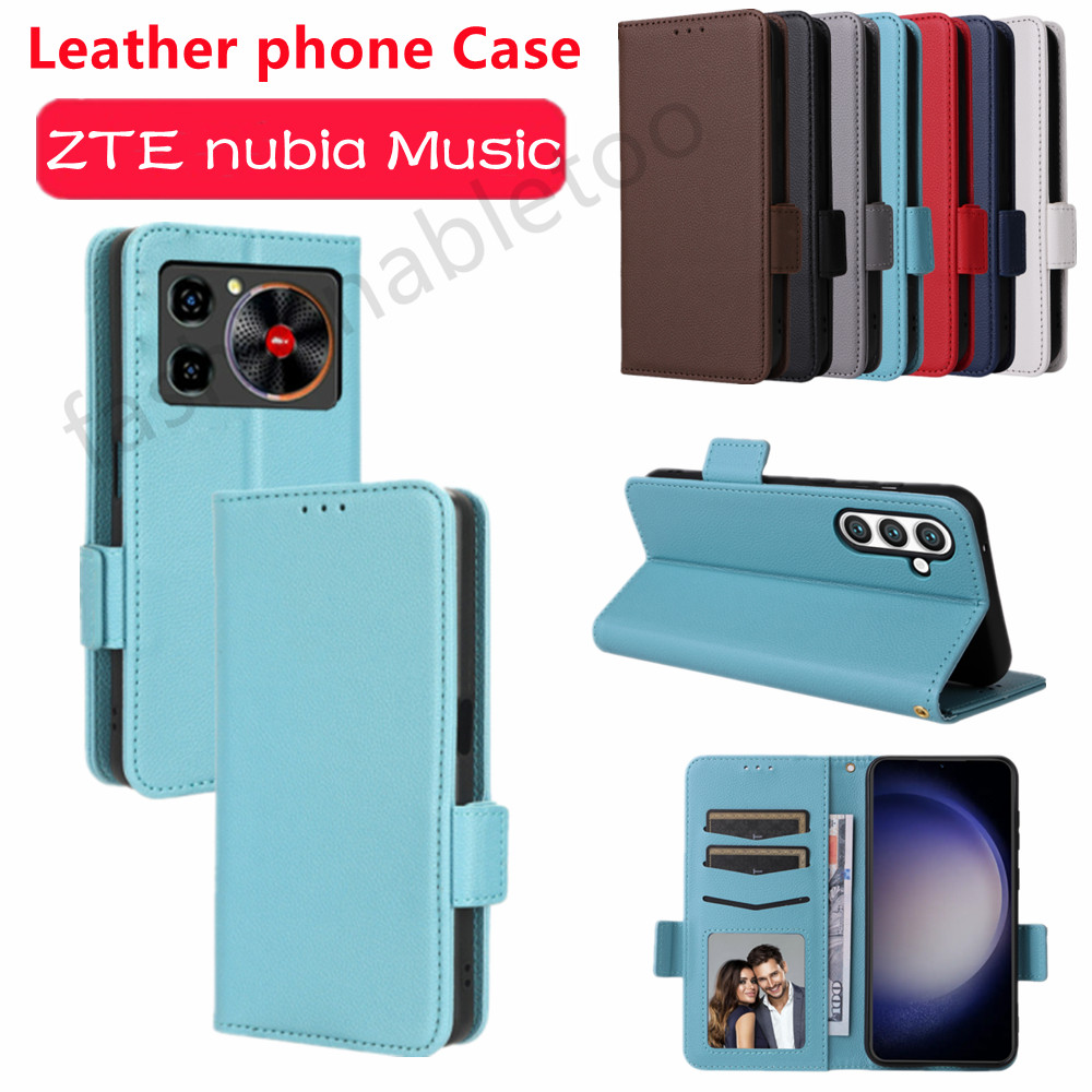 เคสโทรศัพท์หนังสําหรับ ZTE nubia Music nubiaMusic ZTEnubiaMusic Z2353 วงเล็บแม่เหล็กปลอกกันกระแทกฝาห