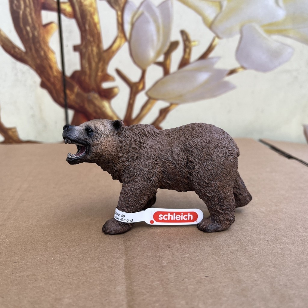 14685หมีกริซลี่เยอรมัน Schleich จำลองรูปแบบสัตว์ป่า