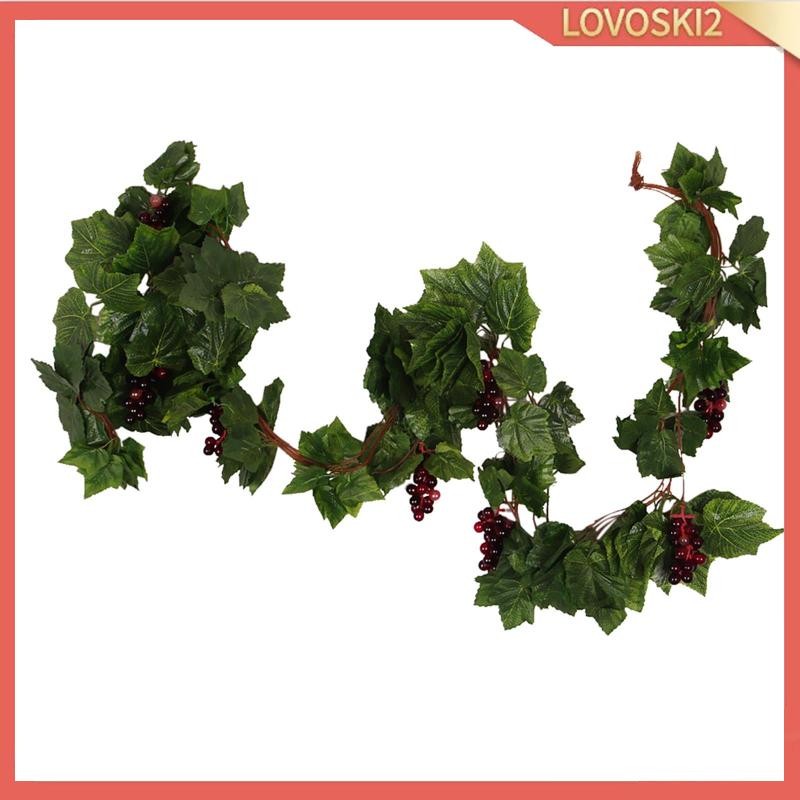 [LOVOSKI2] เถาองุ่น ผลไม้ปลอม ผ้าไหม พร้อมองุ่น สําหรับตกแต่ง DIY