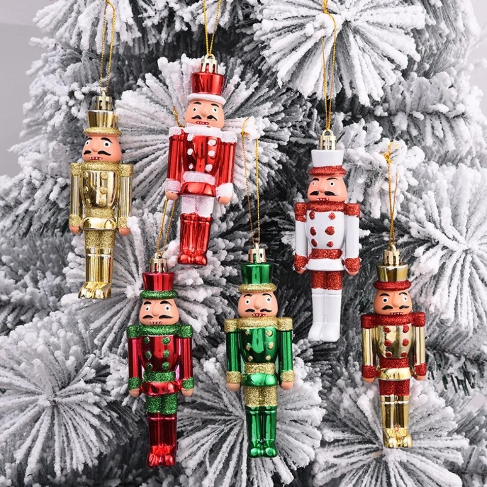 12.5 ซม.คริสต์มาส Nutcracker Miniatures Ocean Series Nutcracker หุ่นเครื่องประดับเดสก์ท็อปตกแต่งการ์ตูนวอลนัททหาร Band ตุ๊กตา