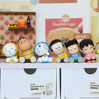 6 ชิ้น Doraemon Action Figure Noramyaako Big G Nobita Nobi Shizuka Minamoto Honekawa Suneo ตุ๊กตาตกแต่งรถ