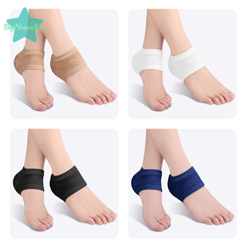 [BigHouseSea] เจลซิลิโคนป้องกันส้นเท้าแขนส้นแผ่นส้นถ้วย Plantar Fasciitis สนับสนุนฟุตดูแลเบาะซ่อมแซมผิวถุงเท้าครึ่งหลาใหม่