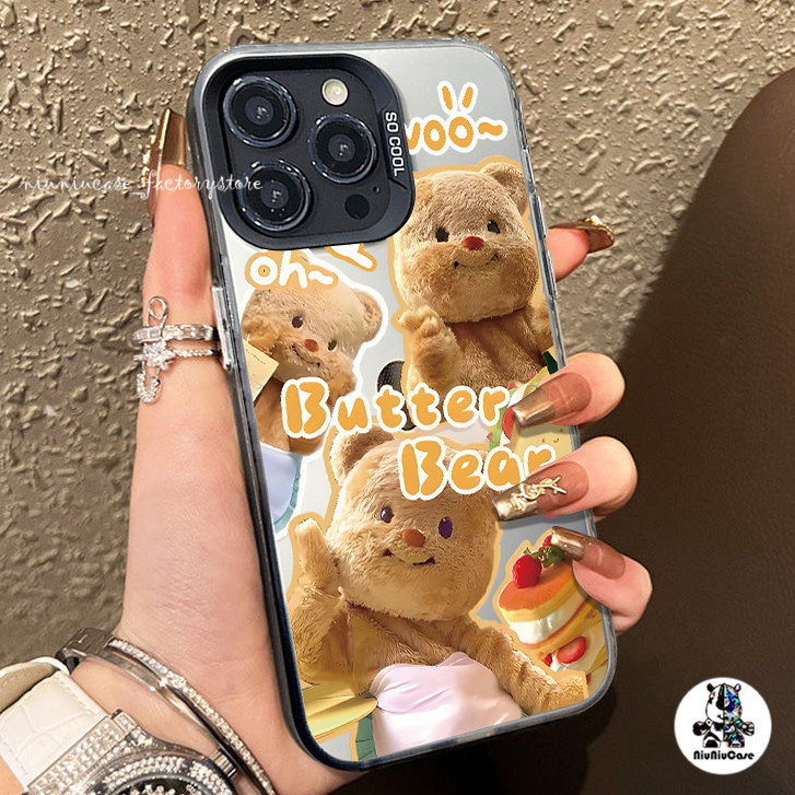🔥ส่งจากไทย🔥 น่ารักหมี For ไอโฟน 11 เคสโทรศัพท์มือถือ For iPhone 14 11 15 13 12 Pro Max SE 7 8 Plus XS X XR เคสไอโฟนสวยๆ